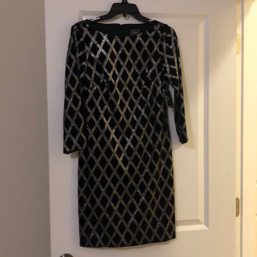 Black with silver shimmer dress